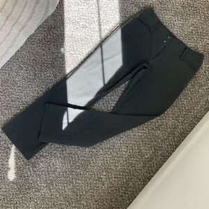 Vintage Y2K Heart Crush Grey Lowrise Pinstripe Trousers Size 11